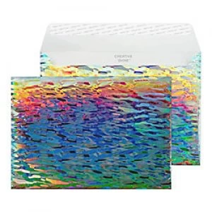 Creative Holographic Coloured Envelopes C5 Peel & Seal 162 x 229mm Plain 140 gsm Water Cascade Pack of 100