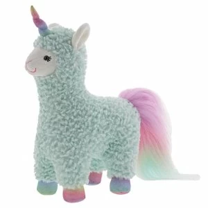 Cotton Candy Turquoise Llamacorn Soft Toy