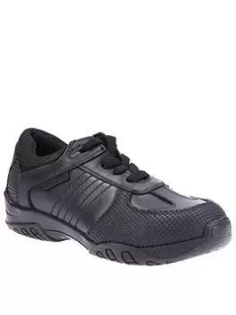 Hush Puppies Boys Jezza Lace Back To School Shoes - Black, Size 13 Younger
