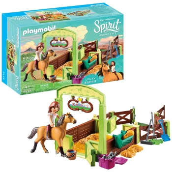 Playmobil Dreamworks Spirit Lucky and Spirit with Horse Stall