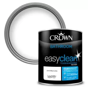 Crown Easyclean Bathroom Paint Brilliant White - 1L