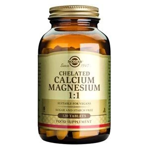 Solgar Chelated Calcium Magnesium 11 Tablets 120 tablets.