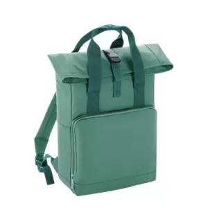 Bagbase Roll Top Twin Handle Backpack (One Size) (Sage Green)