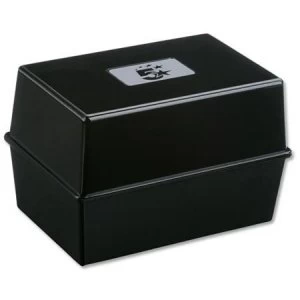 5 Star Office Card Index Box Capacity 250 Cards 5x3in 127x76mm Black