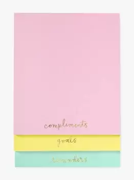 Compliments, Goals, Reminders Stacked Notepad - Multi - One Size