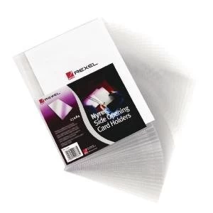 Rexel Nyrex Card Holder Open Top 95x64mm ClearPack of 25PGC321 12010