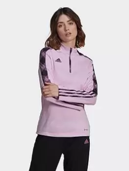 adidas Tiro Fleece Mid-Layer Shirt, Purple, Size S, Women