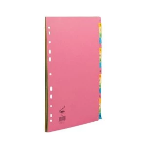Concord Bright Subject Dividers Europunched A-Z A4 Assorted Ref 52499