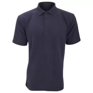 UCC 50/50 Mens Plain PiquA Short Sleeve Polo Shirt (3XL) (Navy Blue)