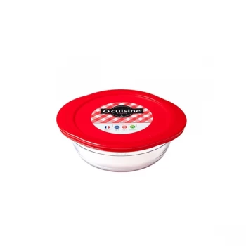Ocuisine Glass Round Dish with Lid 1.1L