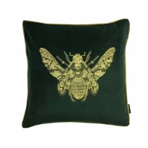 Riva Home Cerana Bee Design Cushion Cover (50 x 50cm) (Emerald Green)