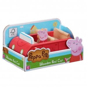Peppa Pig Wood Play Family Car and Figure Playset