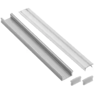 Aluminium Profile For LED Light Strip - Cover Clear - Pack of 10