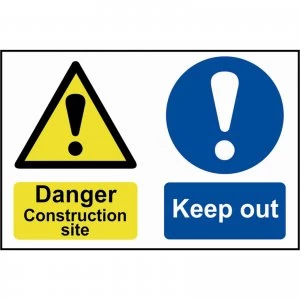 Scan Danger Contruction Site Keep Out Sign 600mm 400mm Standard