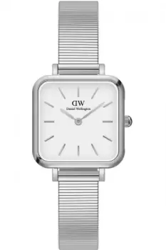 Unisex Daniel Wellington Quadro Studio 22 X 22 Stainless Steel White Dial Watch DW00100521