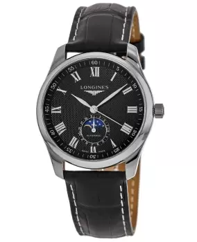 Longines Master Collection Automatic 42mm Black Dial Black Leather Strap Mens Watch L2.919.4.51.7 L2.919.4.51.7
