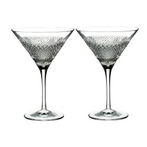 Waterford Diamond Line Martini Set Of 2