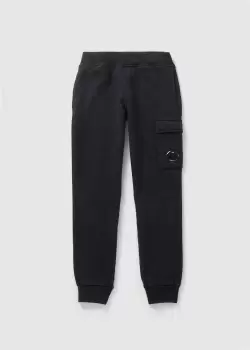 C.P. Company Kids Basic Fleece Track Pants In Black