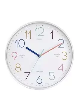 Acctim Clocks Afia Kids Time Teaching Wall Clock, White
