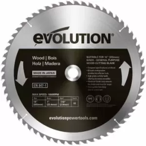 Evolution 355mm Wood Cutting Chop Saw Blade