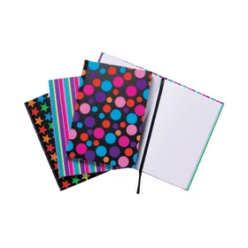 A5 Fashion Assorted Feint Ruled Casebound Notebooks Pack of 5 301651