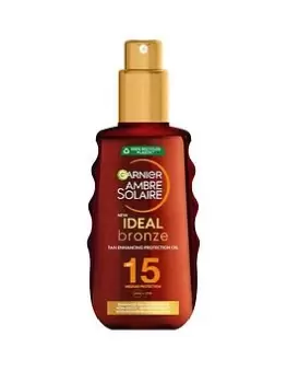 Garnier Ambre Solaire Ideal Bronze Protective Oil Sun Cream Spray Spf15, Uva & Uvb Protection, 150ml (Save 32%)
