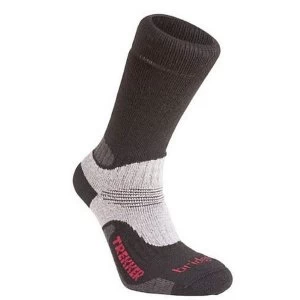 Bridgedale Mens Wool Fusion Trekker Socks Black Medium