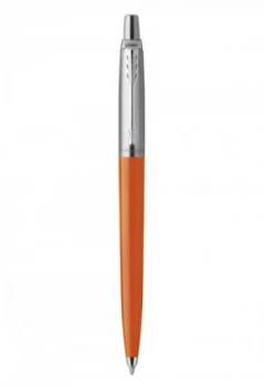 Parker Medium Ballpoint Jotter Orange Barrel Blue Ink Pen