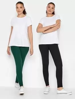 Long Tall Sally 2 Pack Legging Green And Black, Size 10, Women