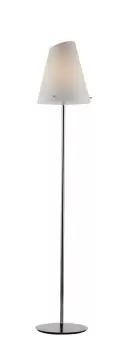 ERMES Floor Lamp with Tapered Shade White Black 31x165cm