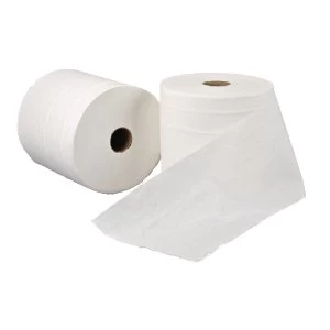 Leonardo 1 Ply White Hand Towel Roll Pack of 6 RTW200DS