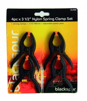 Blackspur 3.5 Nylon Spring Clamps - 4 PACK