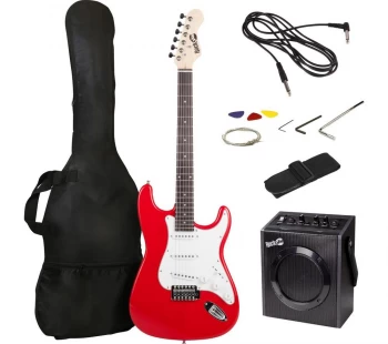 ROCKJAM RJEG02-SK-RD Electric Guitar Bundle - Red, Red