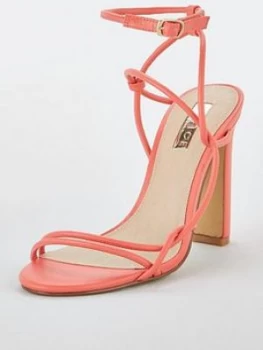 OFFICE Hope Heeled Sandals - Coral Pink, Coral Pink, Size 3, Women