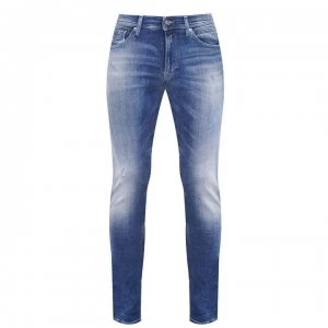 Replay Washed Jeans Mens - Medium Blue