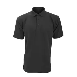 UCC 50/50 Mens Heavyweight Plain Pique Short Sleeve Polo Shirt (M) (Charcoal)