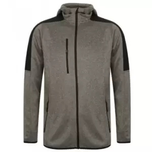 Finden & Hales Mens Active Soft Shell Jacket (XL) (Dark Grey Marl/Black)