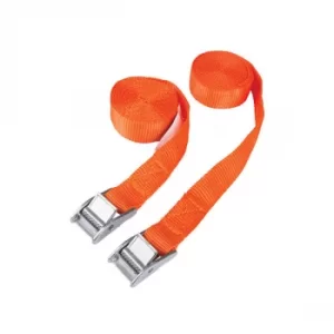 Cam Buckle Tie-Down Straps Twin Pack 2.5m