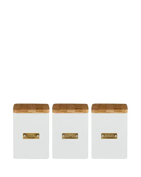 Typhoon Typhoon Otto Square Set of 3 Canisters White LW61701