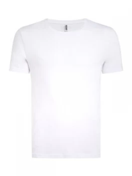 Mens Moschino Chest Logo T Shirt White