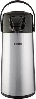 Thermos Push Button Pump Pot, 1.9L, Silver