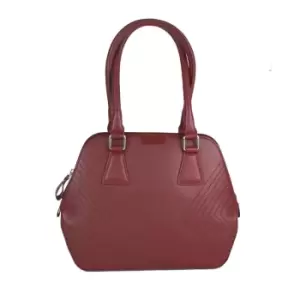 Eastern Counties Leather Womens/Ladies Twin Handle Bag (One size) (Cranberry)