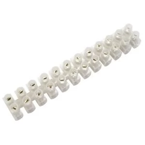 BQ White 5A 12 Way Cable Connector Strip