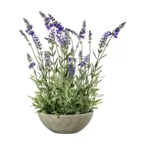 Gallery Interiors Potted Lavender Bowl Small in Green