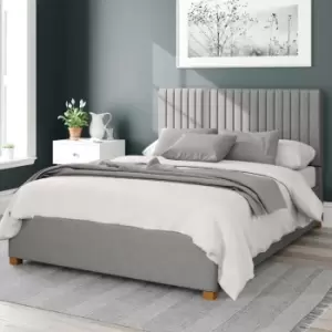 Aspire Grant Upholstered Ottoman Bed Eire Linen Grey Single