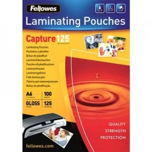 Fellowes Laminate sheet A6 125 micron glossy 100 pcs