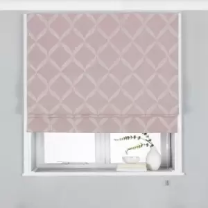 Paoletti Olivia Embroidered Blackout Roman Blind Polyester Blush (122X137Cm)