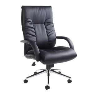 DAMS Derby High-Back Black Leather-Faced Executive Chair