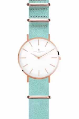 Unisex Smart Turnout Master Watch Mint Embossed Leather Strap Watch STL3/RW/56/MIN