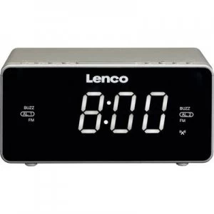 Lenco CR-530 Radio alarm clock FM AUX Silver